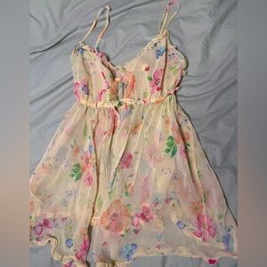 Victoria’s Secret yellow floral babydoll top